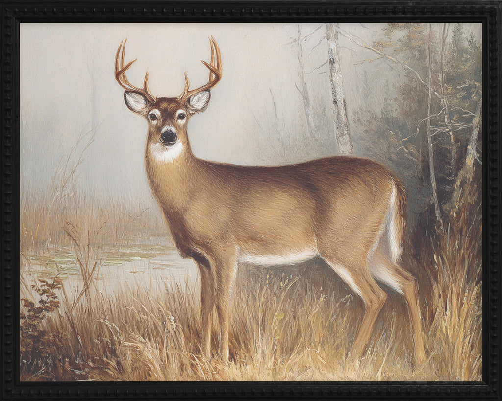 16x20 Black Bead Gallery Frame - Antler Collection - Oil #2