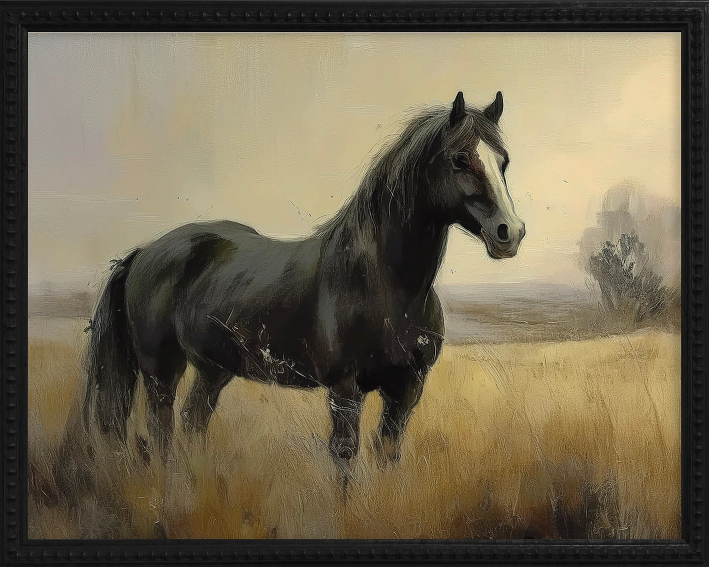 16x20 Black Bead Gallery Frame - Black Horse