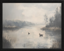 Load image into Gallery viewer, 16x20 Black Bead Gallery Frame - Ducks In Pond
