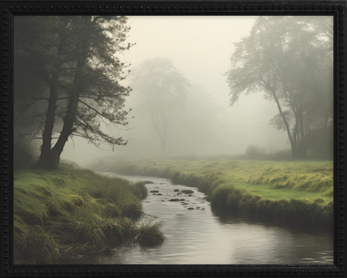 16x20 Black Bead Gallery Frame - Foggy Stream