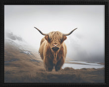 Load image into Gallery viewer, 16x20 Black Bead Gallery Frame - Highland Cow

