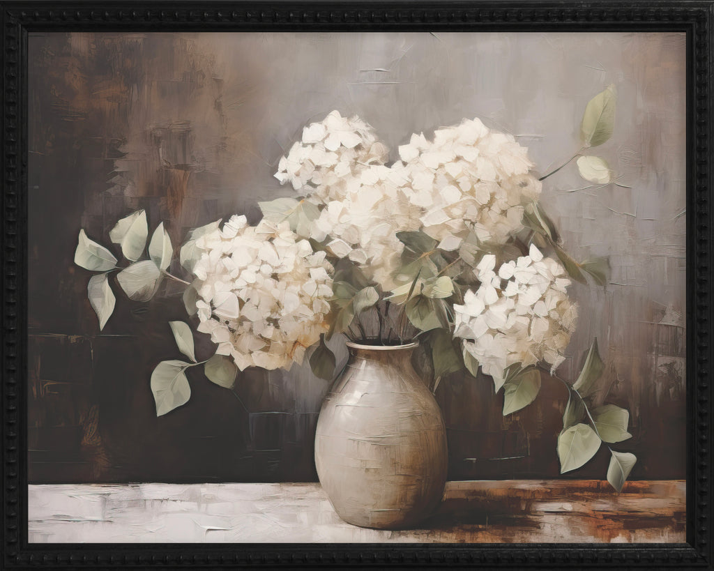 16x20 Black Bead Gallery Frame - Hydrangeas