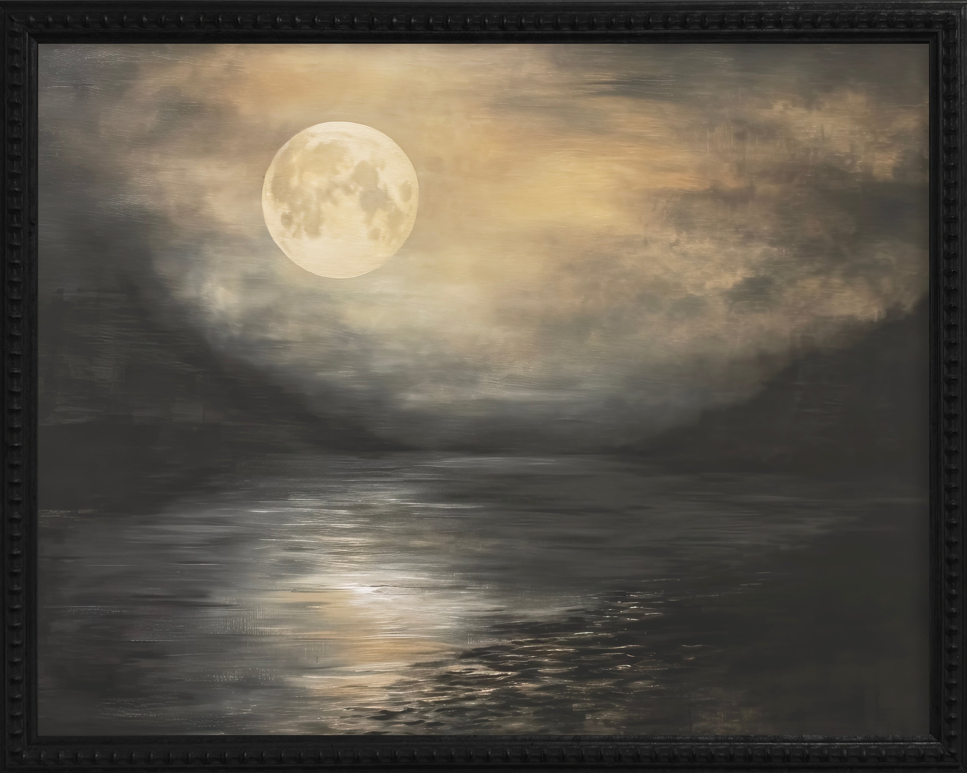 16x20 Black Bead Gallery Frame - Moon Reflections