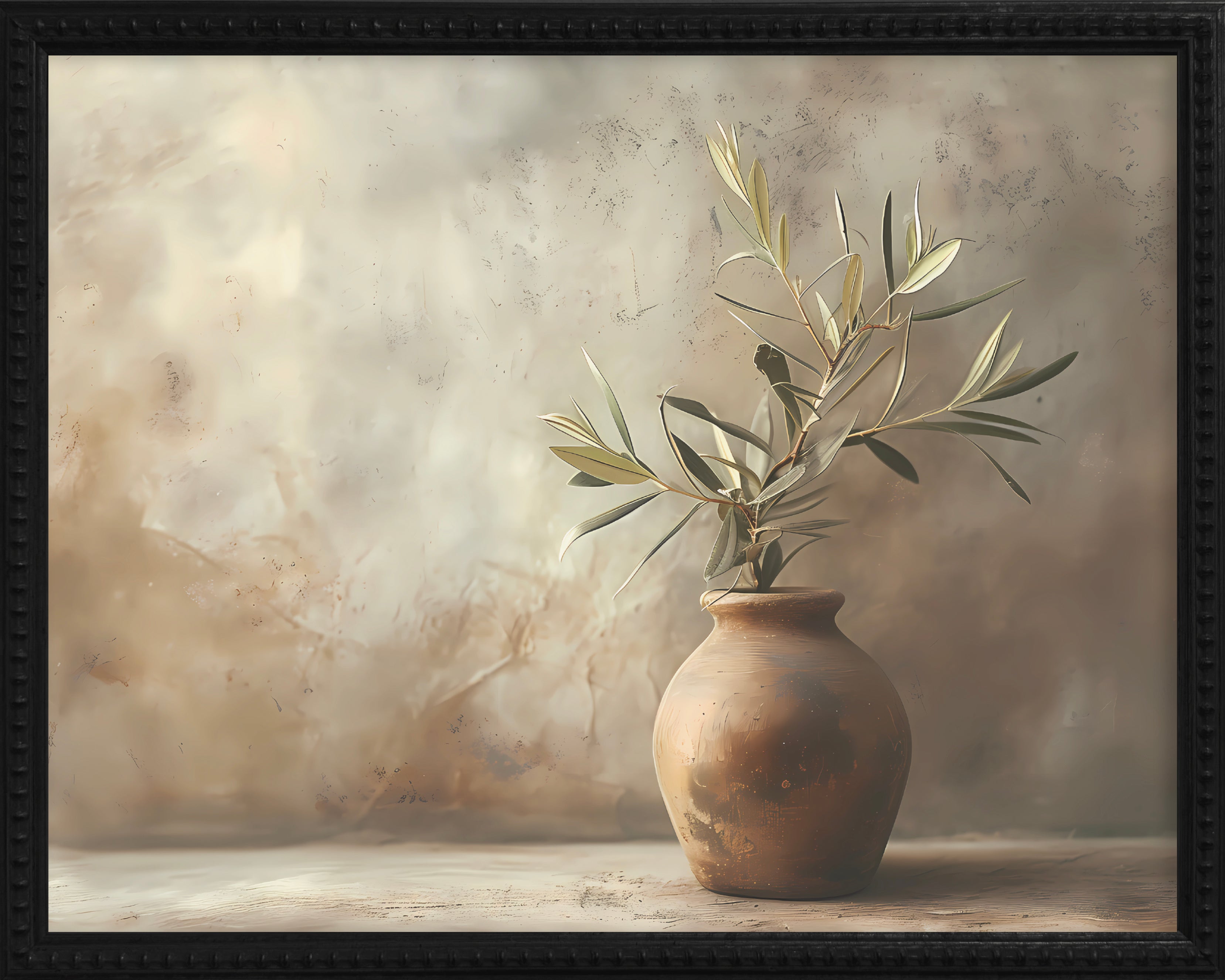 16x20 Black Bead Gallery Frame - Olive Branches