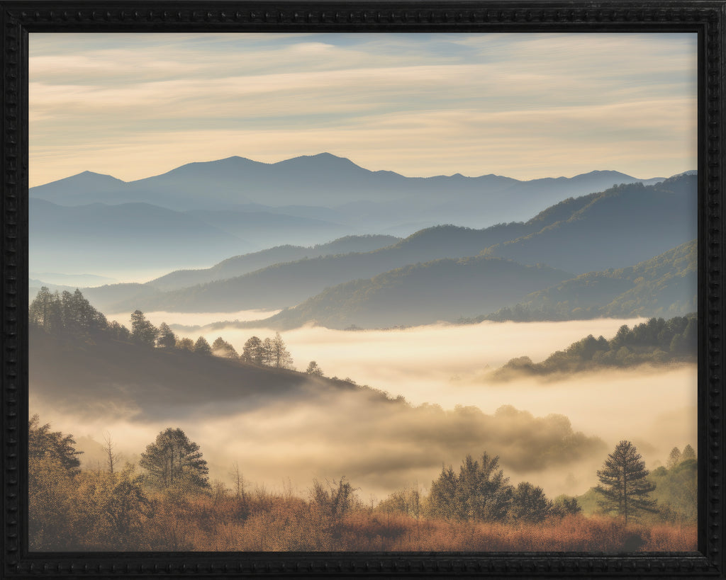 16x20 Black Bead Gallery Frame - Smoky Mountains