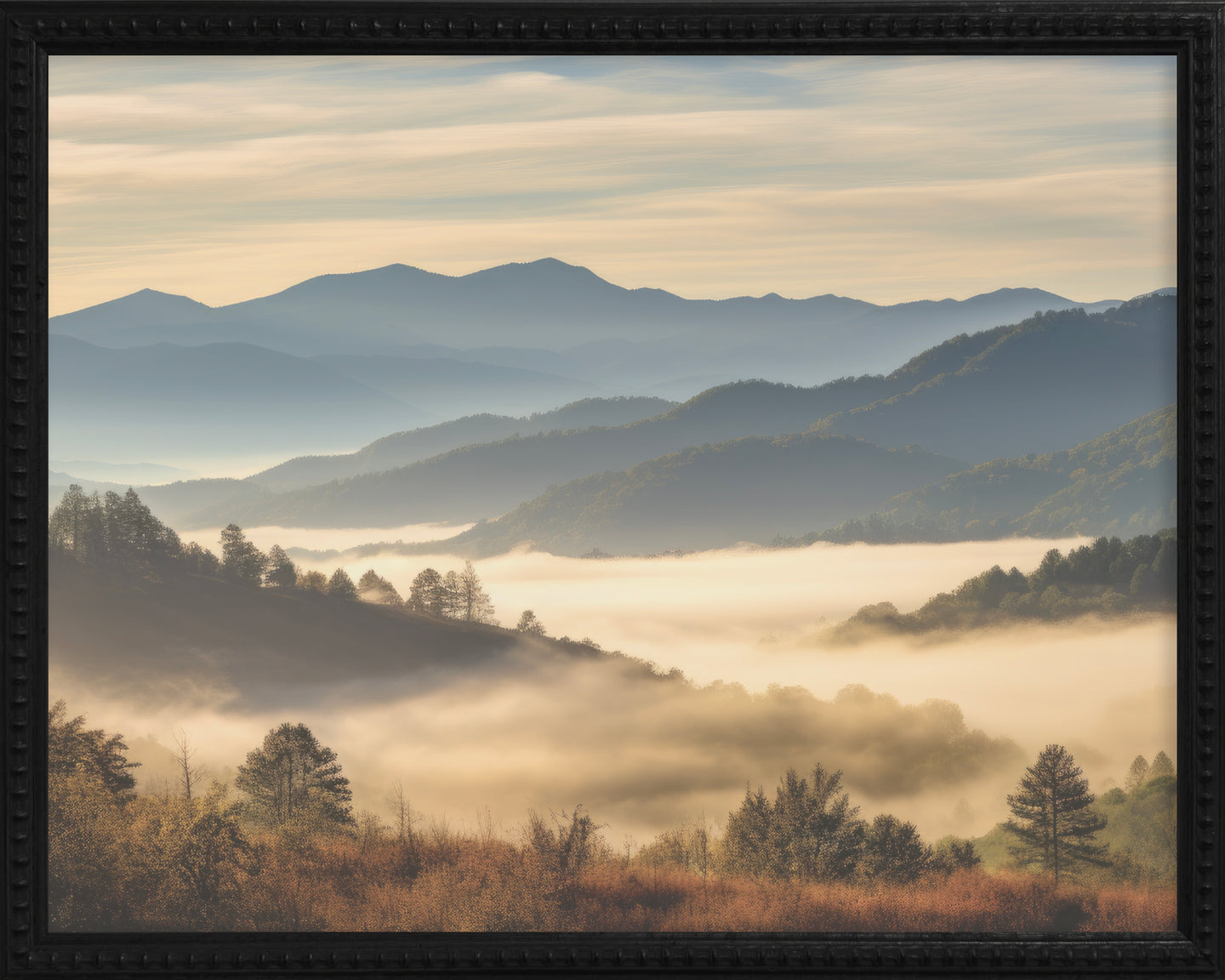 16x20 Black Bead Gallery Frame - Smoky Mountains