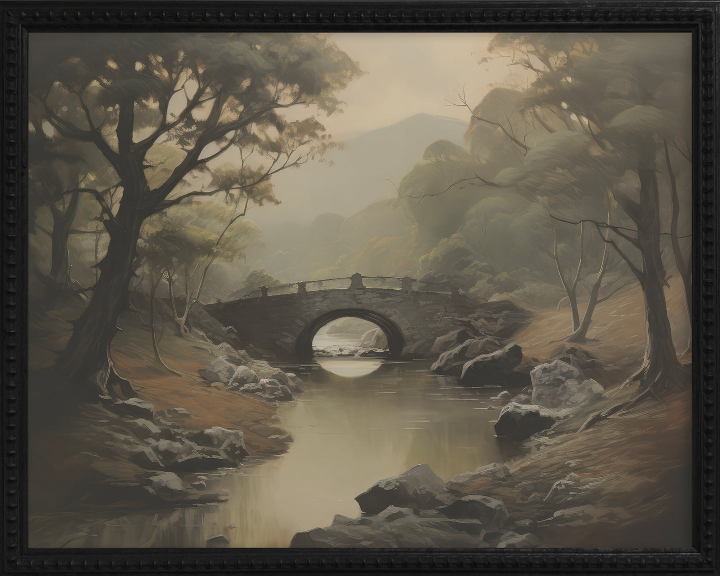 16x20 Black Bead Gallery Frame - Vintage Bridge