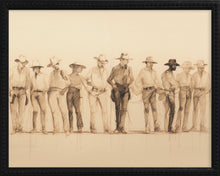 Load image into Gallery viewer, 16x20 Black Bead Gallery Frame - Vintage Cowboys

