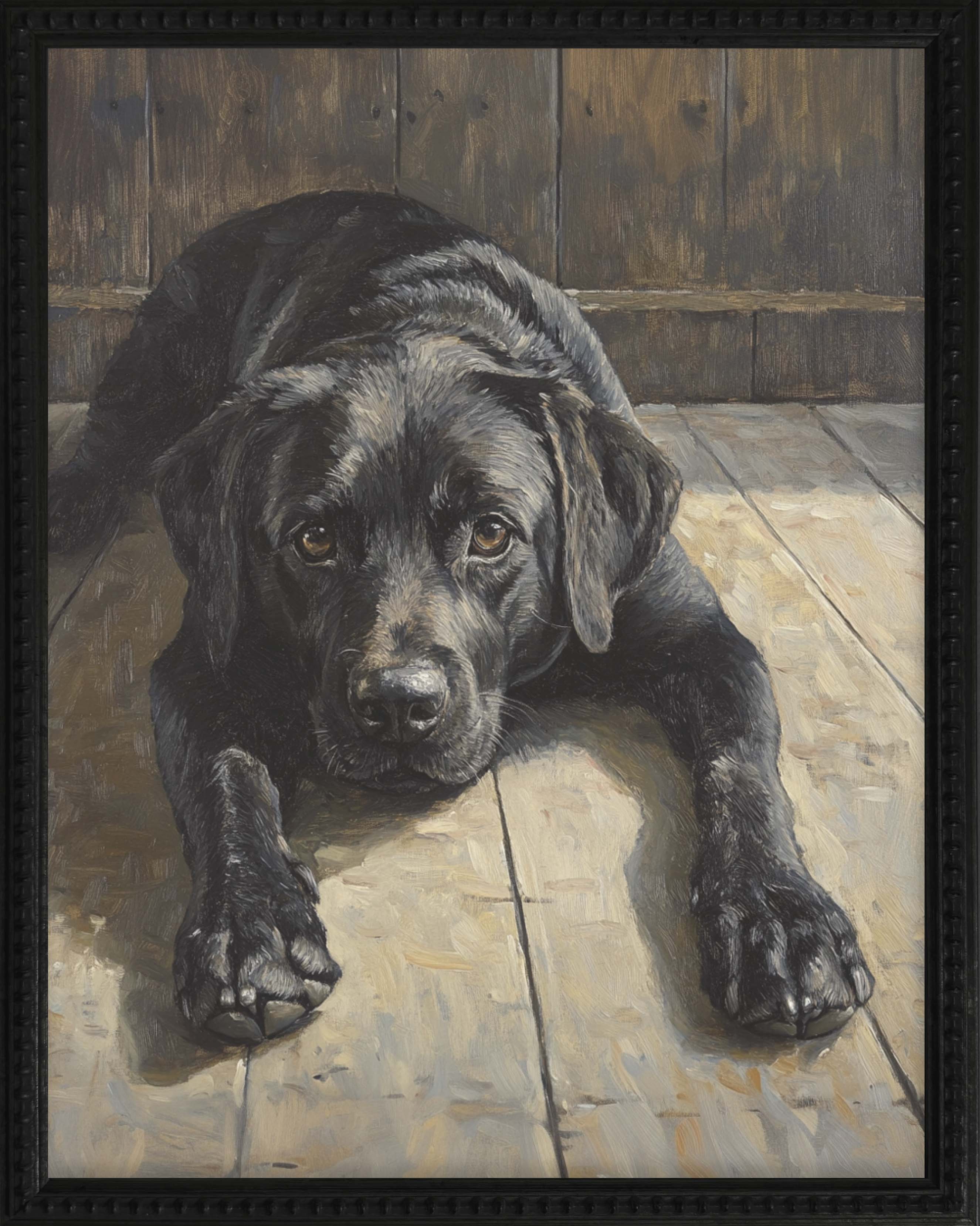 16x20 Black Bead Gallery Frame - Black Lab