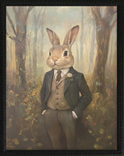 Load image into Gallery viewer, 16x20 Black Bead Gallery Frame - Bunny in Tie
