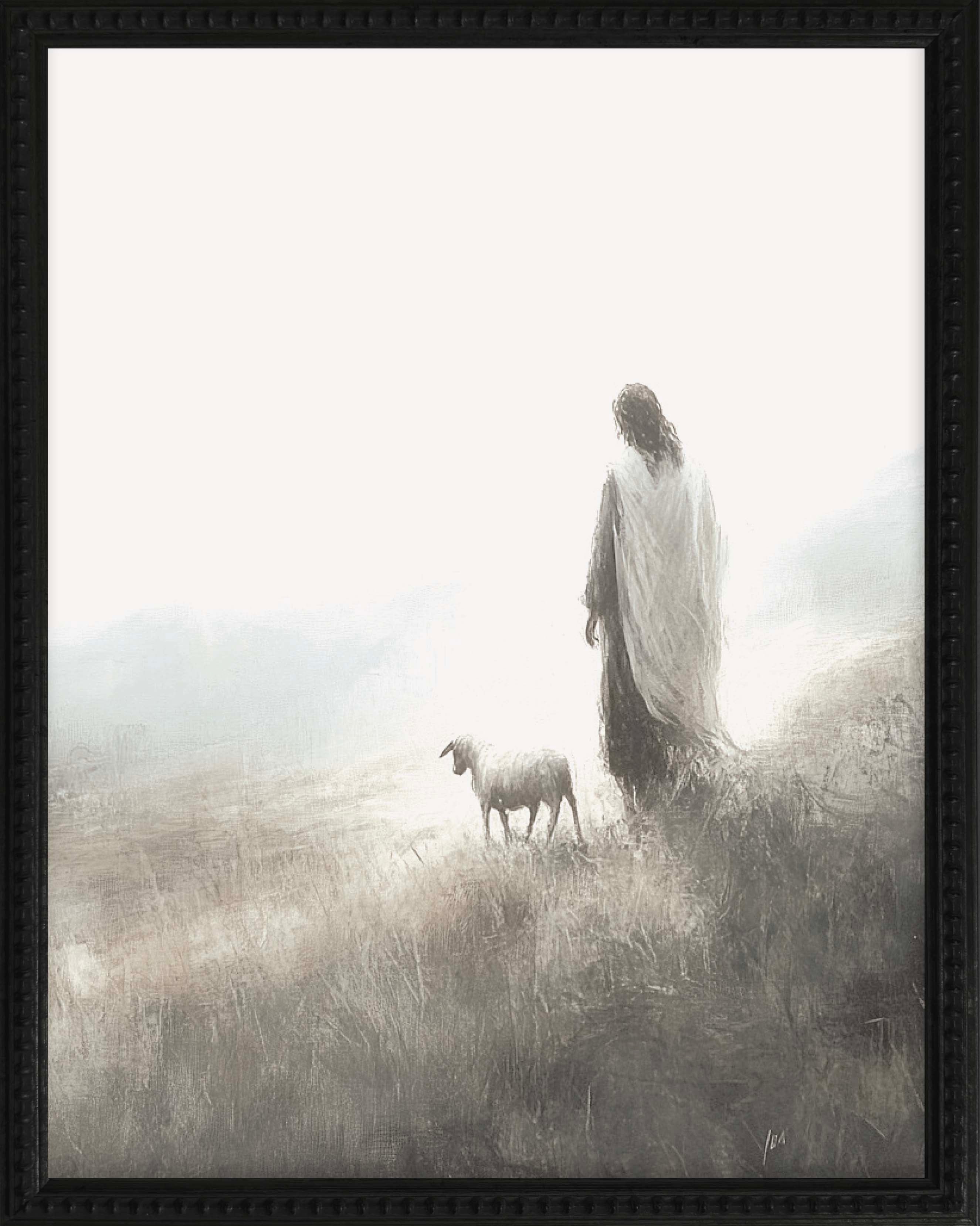 16x20 Black Bead Gallery Frame - He Left the 99