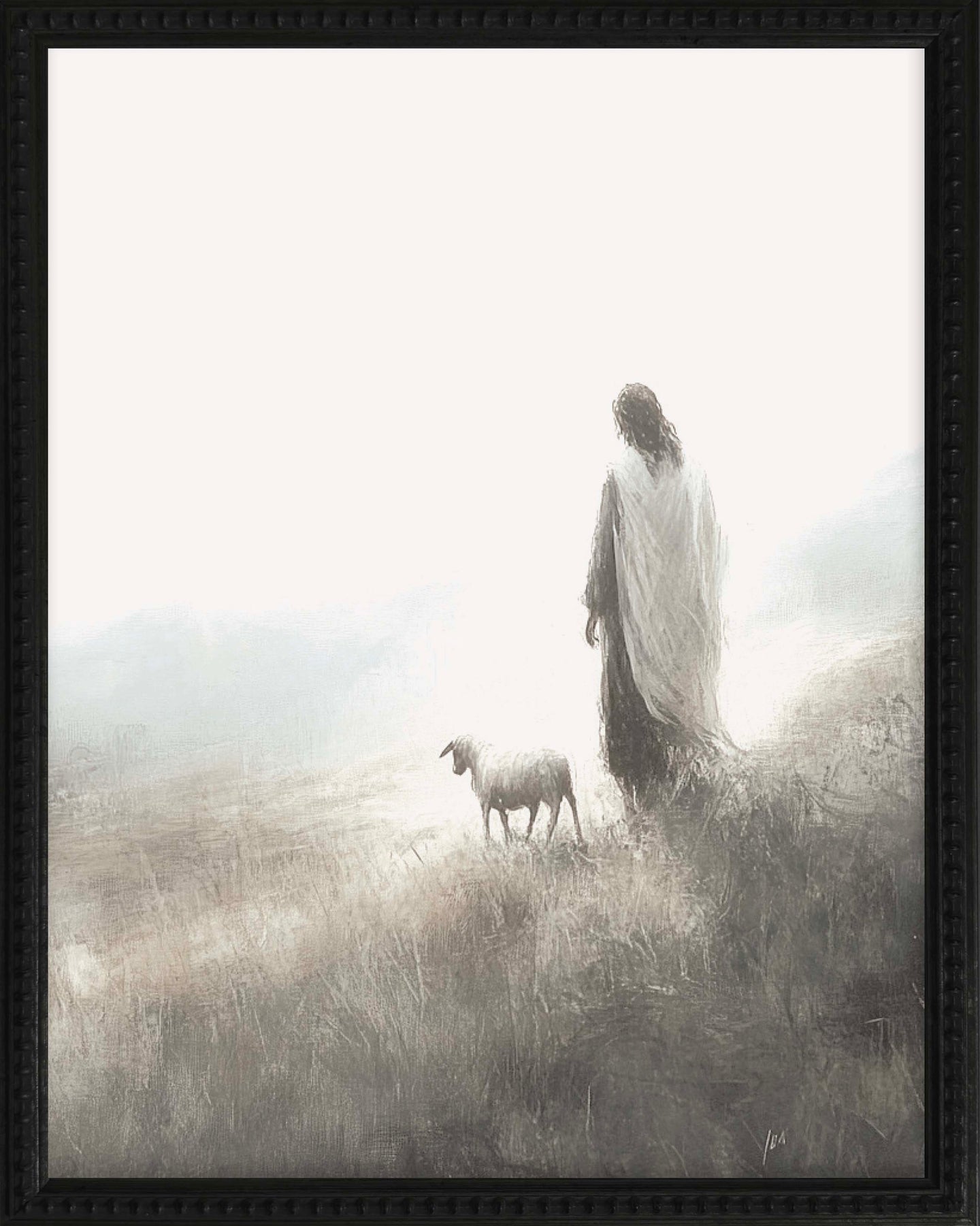 16x20 Black Bead Gallery Frame - He Left the 99