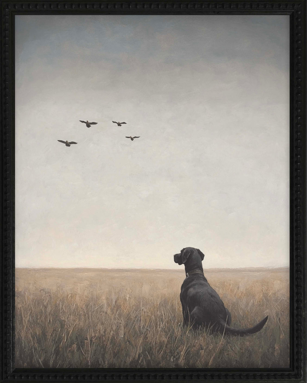 16x20 Black Bead Gallery Frame - Hunting Dog