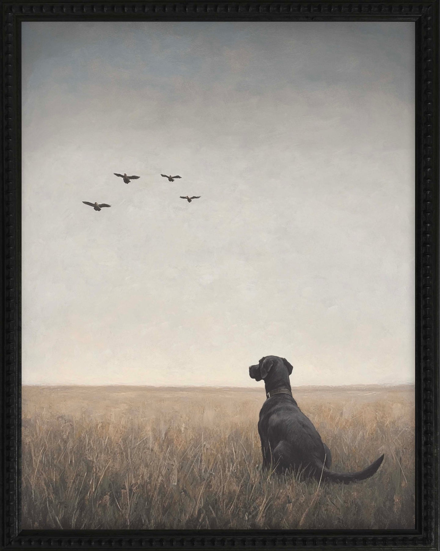 16x20 Black Bead Gallery Frame - Hunting Dog