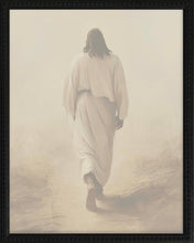 Load image into Gallery viewer, 16x20 Black Bead Gallery Frame - Jesus Walking
