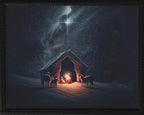 16x20 Black Bead Gallery Frame - Starry Nativity