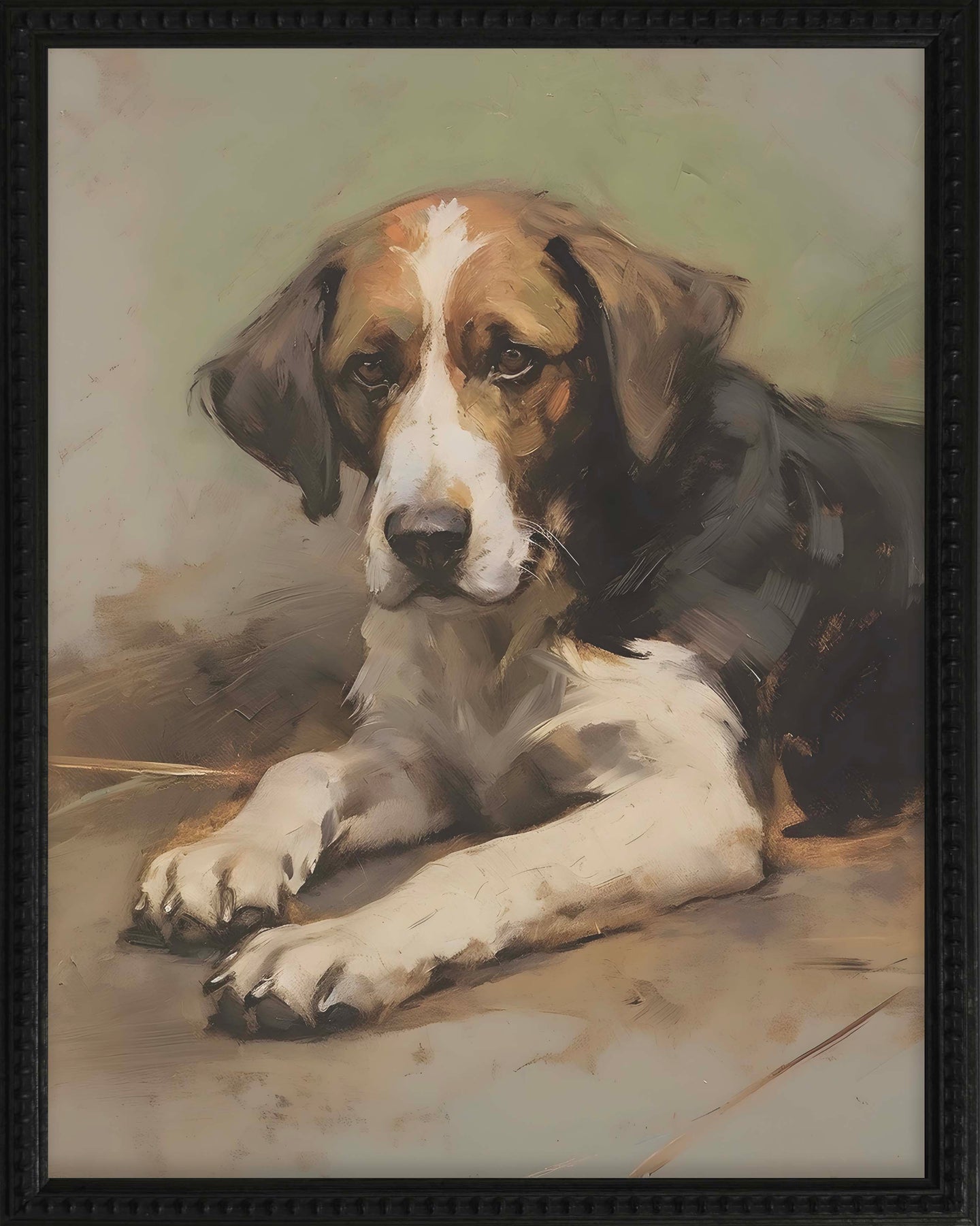 16x20 Black Bead Gallery Frame - Vintage Dog