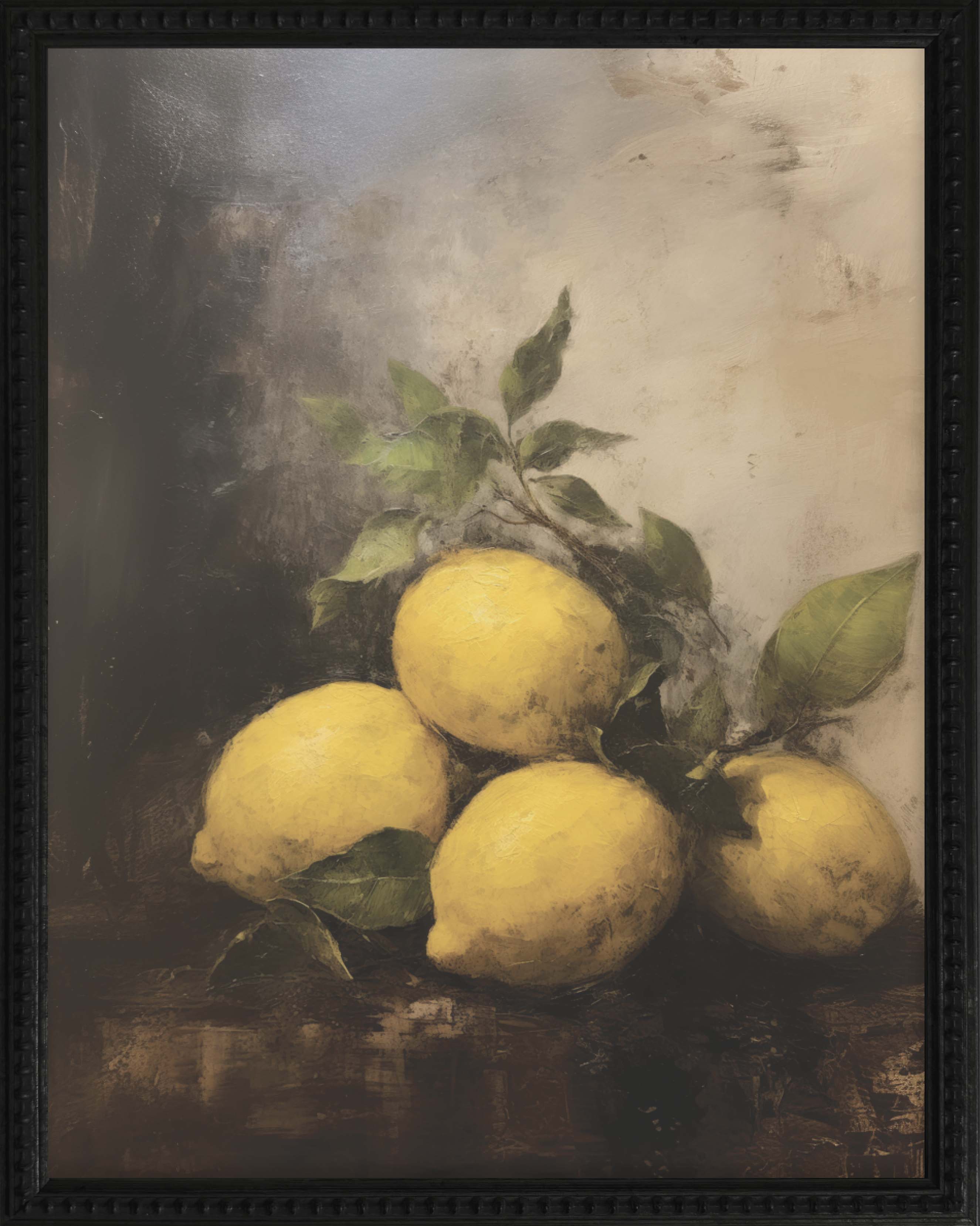16x20 Black Bead Gallery Frame - Vintage Lemons