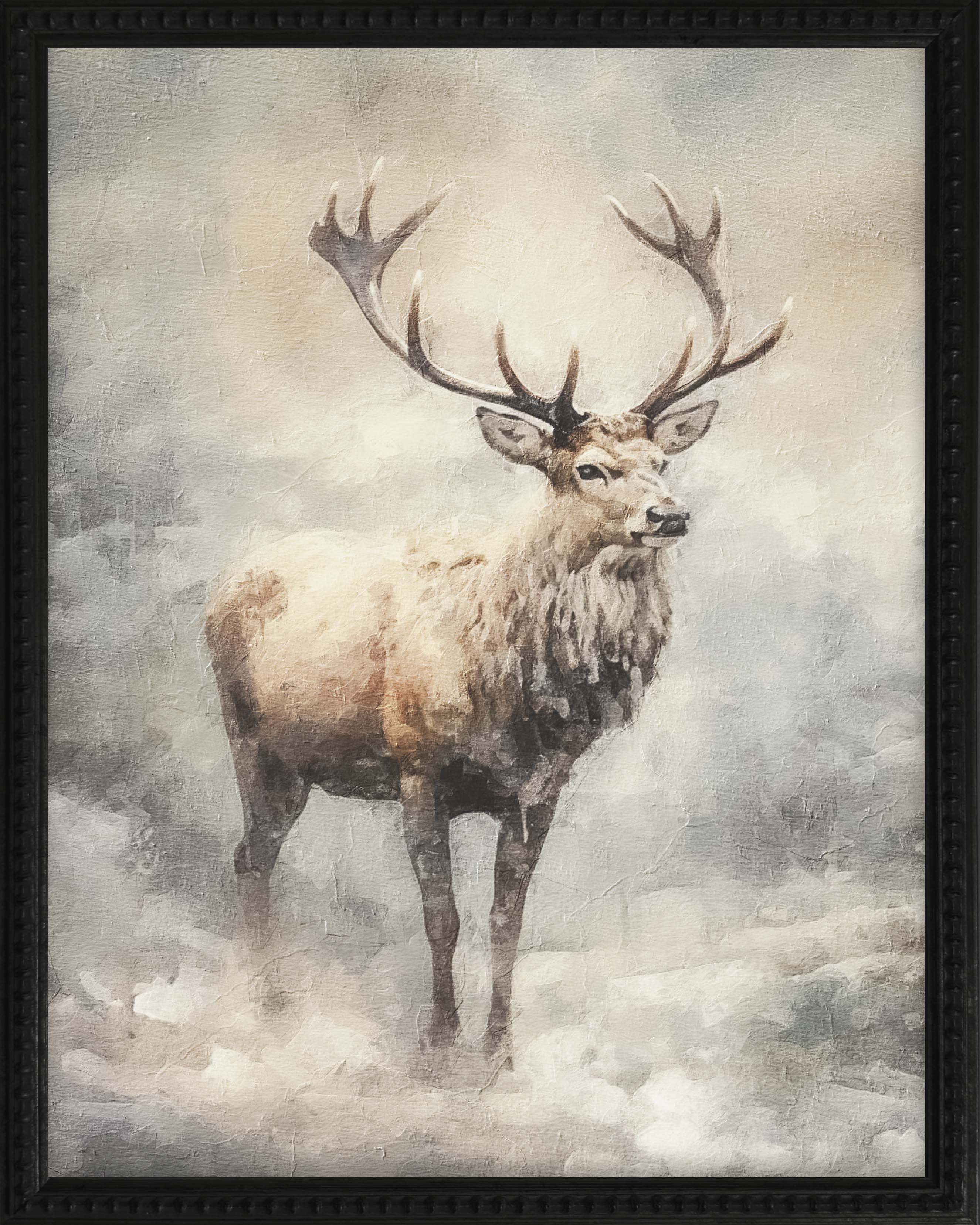 16x20 Black Bead Gallery Frame - Vintage Reindeer