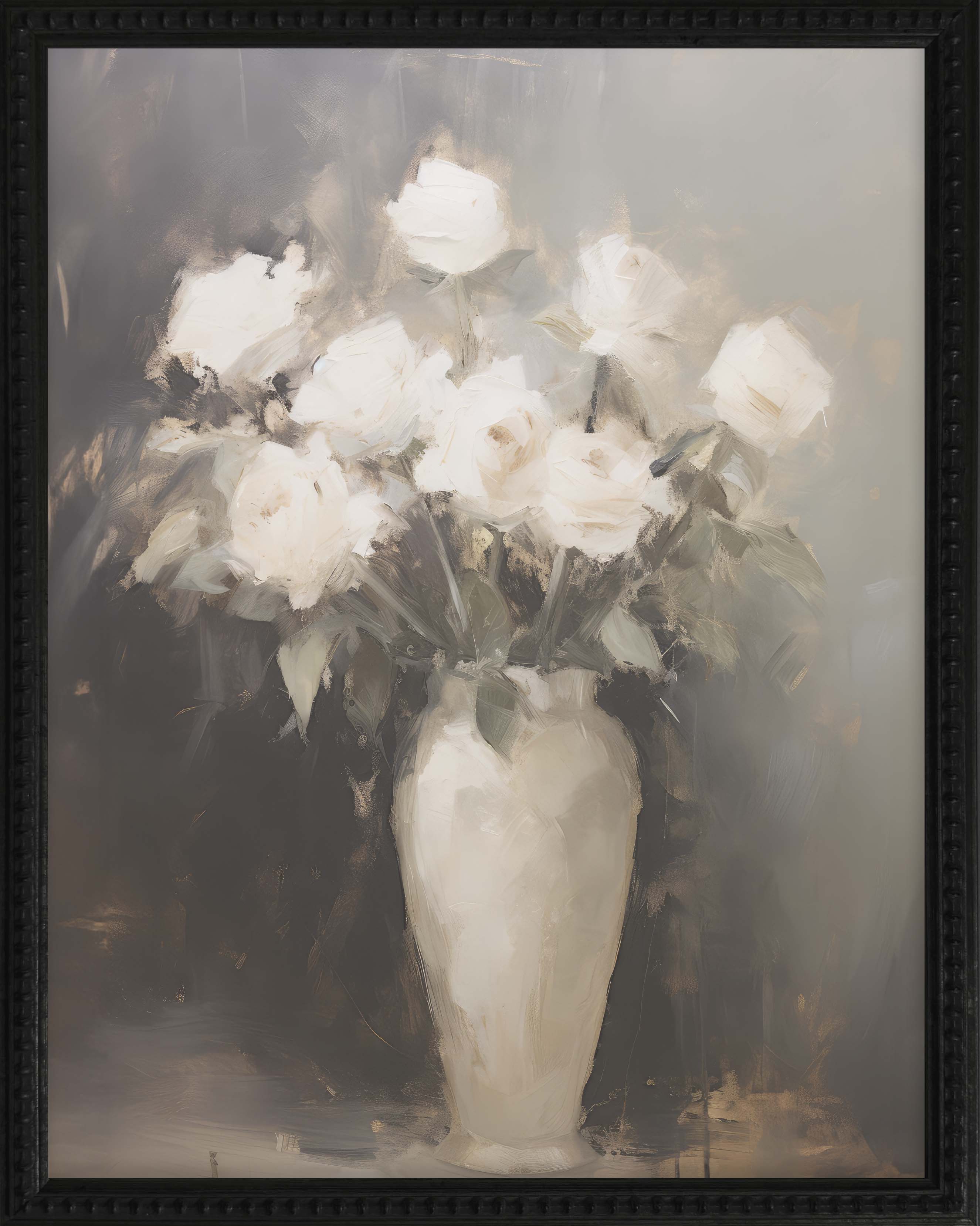 16x20 Black Bead Gallery Frame - Vintage Roses