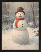 Load image into Gallery viewer, 16x20 Black Bead Gallery Frame - Vintage Snowman
