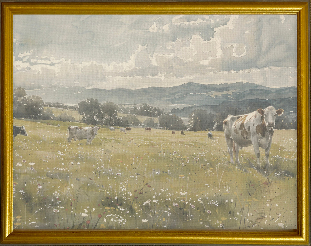 16x20 Gold Gallery Frame - Country Cows