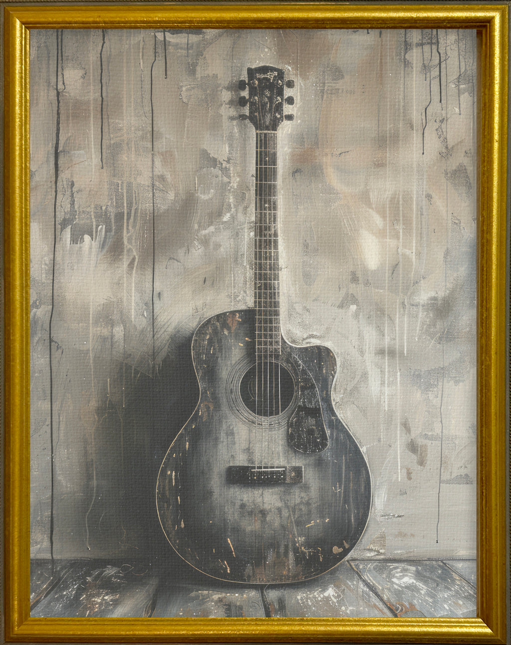 16x20 Gold Gallery Frame - Guitar