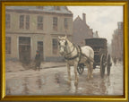 16x20 Gold Gallery Frame - Horse + Carriage
