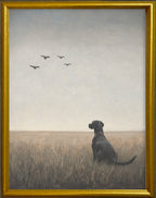 16x20 Gold Gallery Frame - Hunting Dog