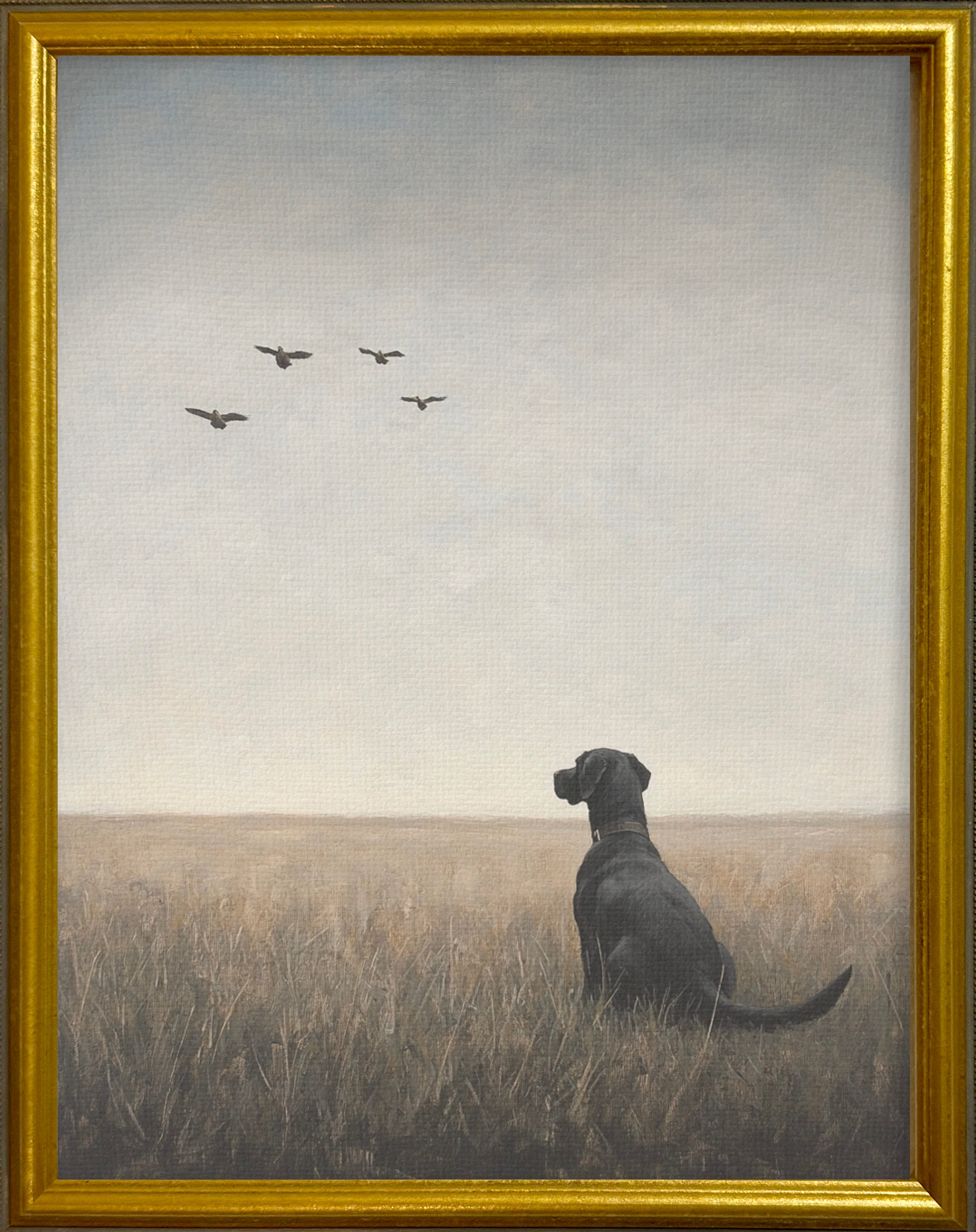 16x20 Gold Gallery Frame - Hunting Dog