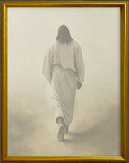 16x20 Gold Gallery Frame - Jesus Walking