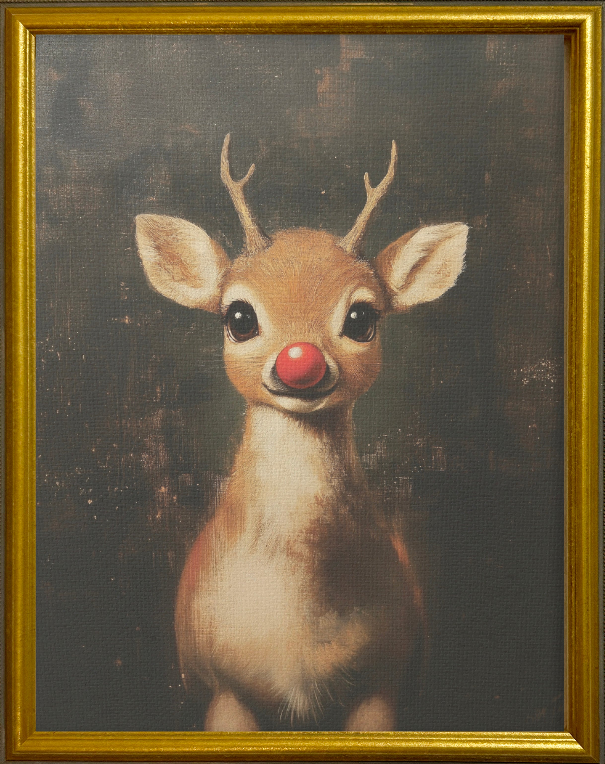 16x20 Gold Gallery Frame - Holiday Reindeer