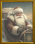 16x20 Gold Gallery Frame - Santa in Sleigh