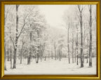 16x20 Gold Gallery Frame - Vintage Snowy Trees