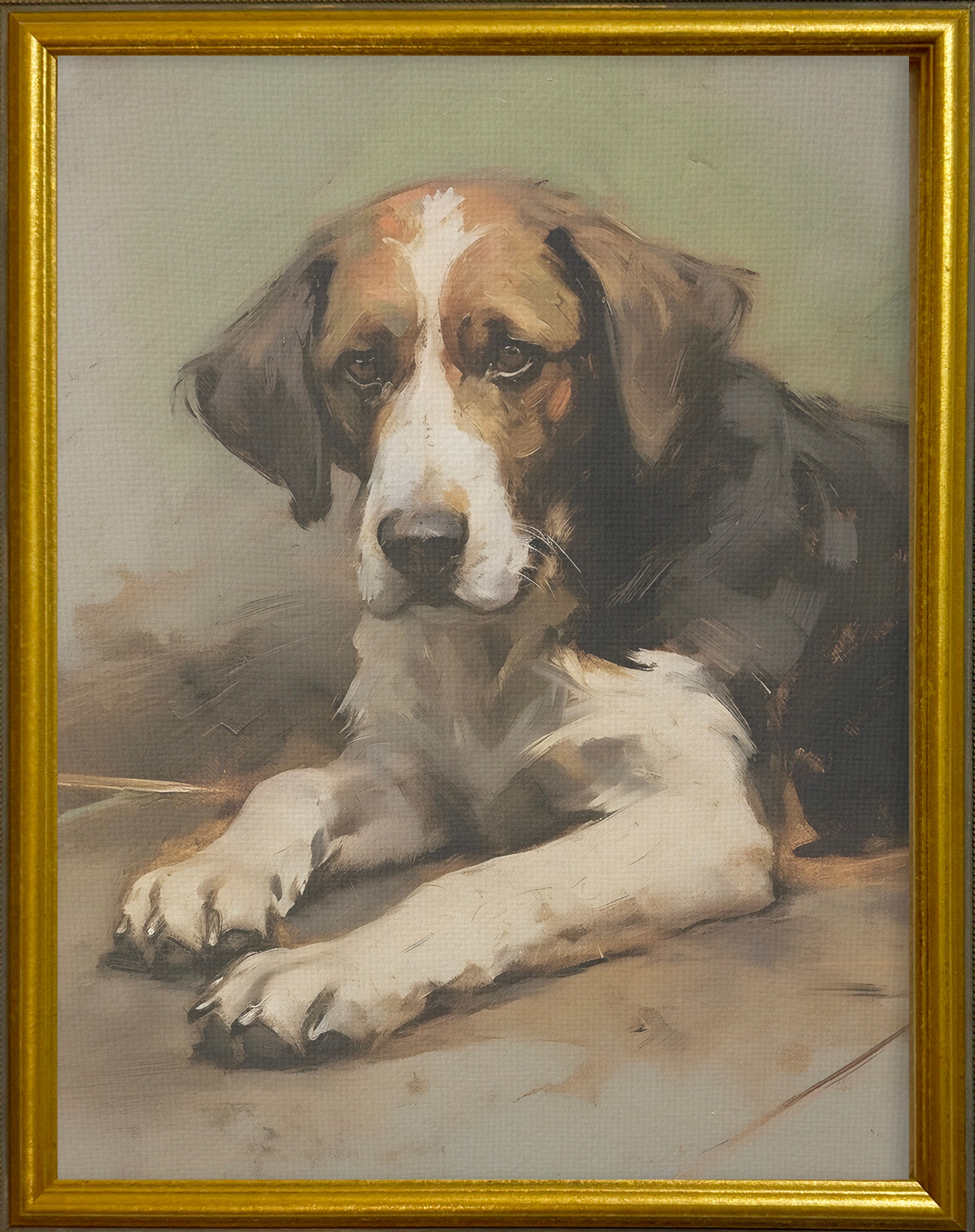 16x20 Gold Gallery Frame - Vintage Dog
