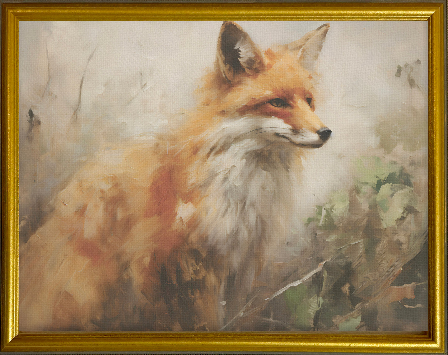 16x20 Gold Gallery Frame - Vintage Fox