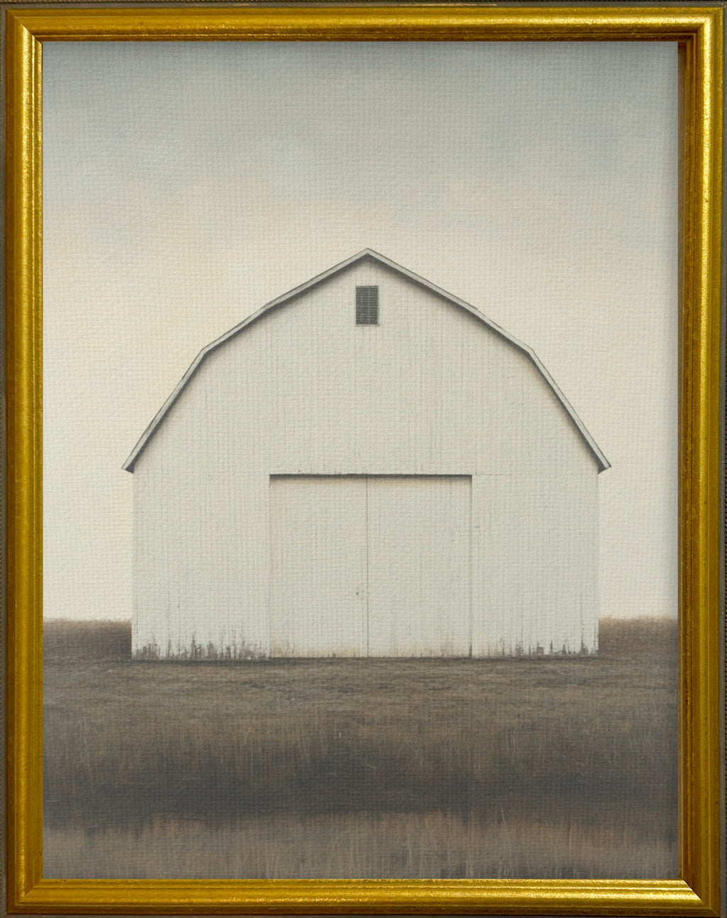 16x20 Gold Gallery Frame - White Barn