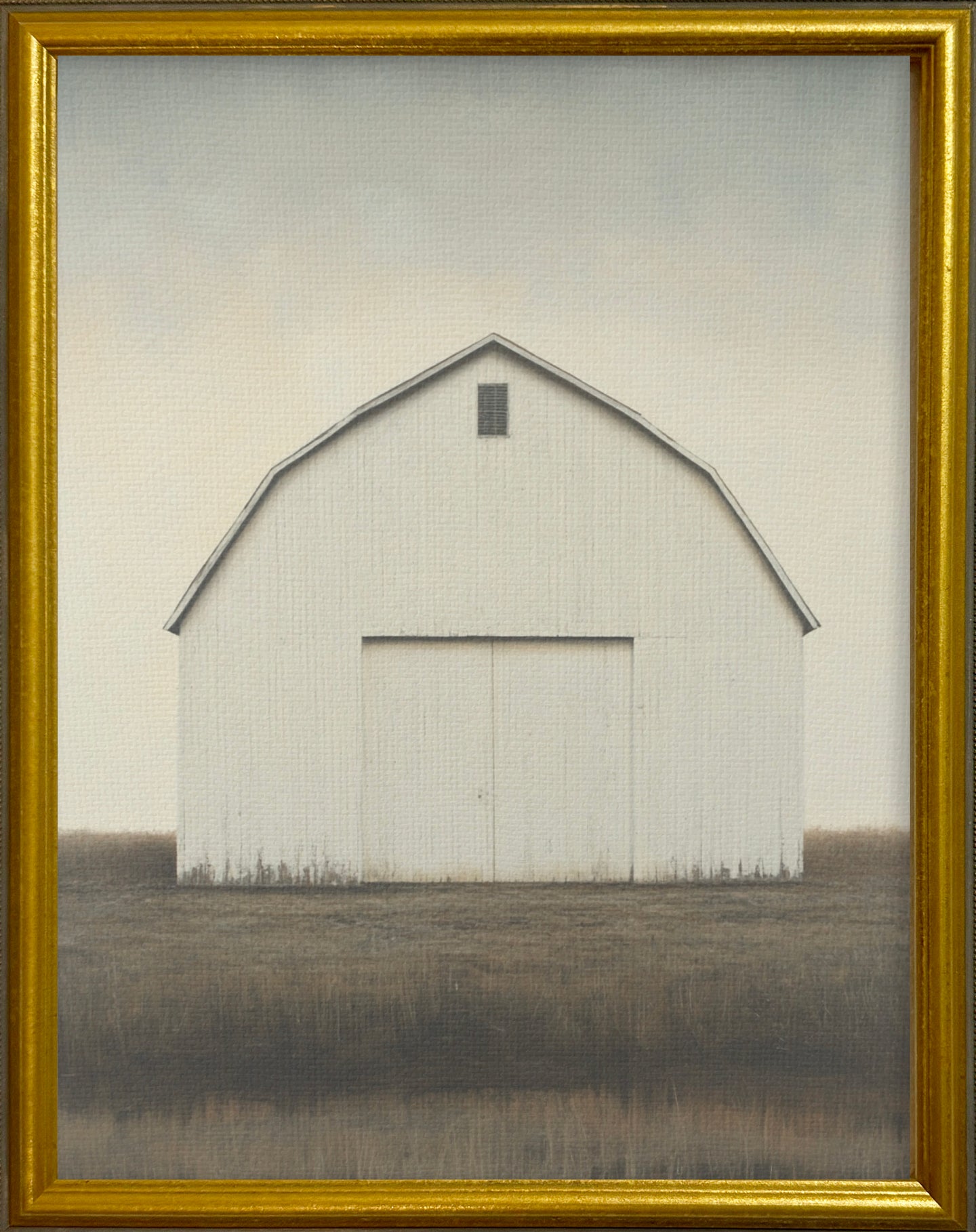 16x20 Gold Gallery Frame - White Barn