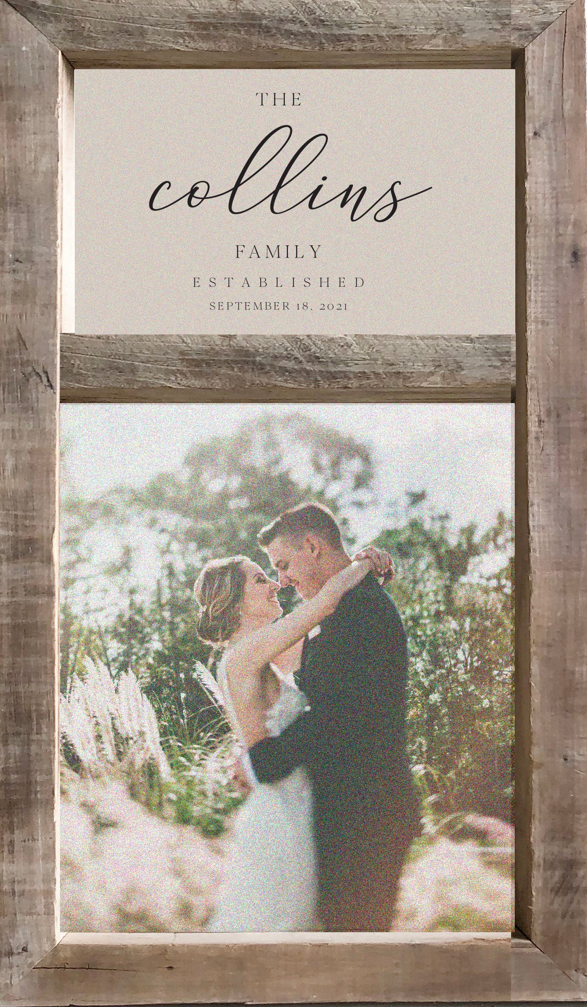 22x36 Timberwood Family Name Photo Frame