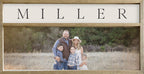 35x18 Thin Oak Family Name Photo Frame