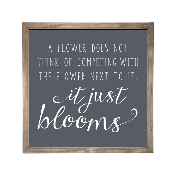 24x24 Thin Oak | Charcoal Canvas