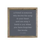 16x16 Thin Oak | Charcoal Canvas