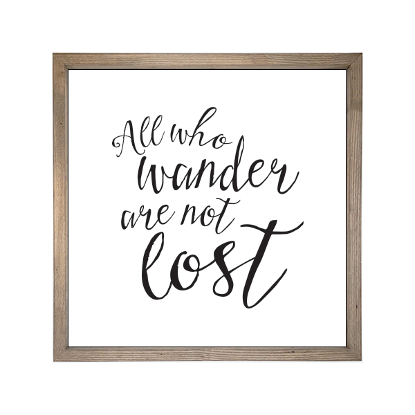 24x24 Thin Oak | White Canvas