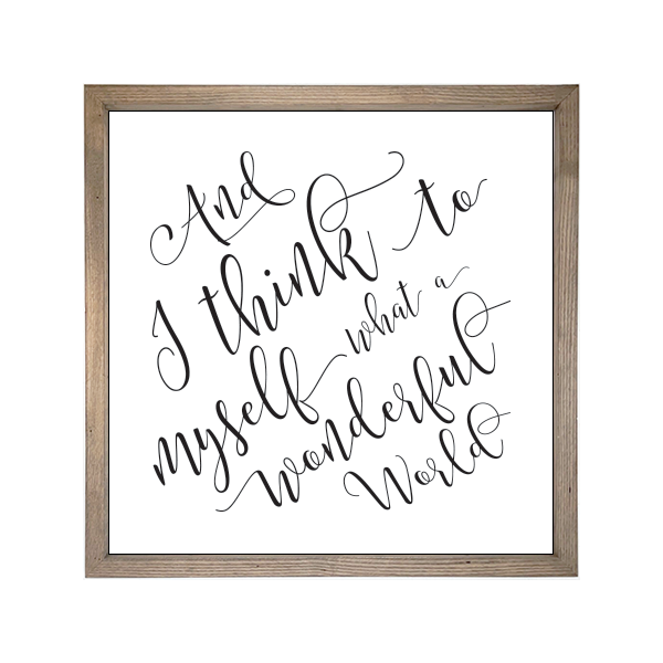 24x24 Thin Oak | White Canvas