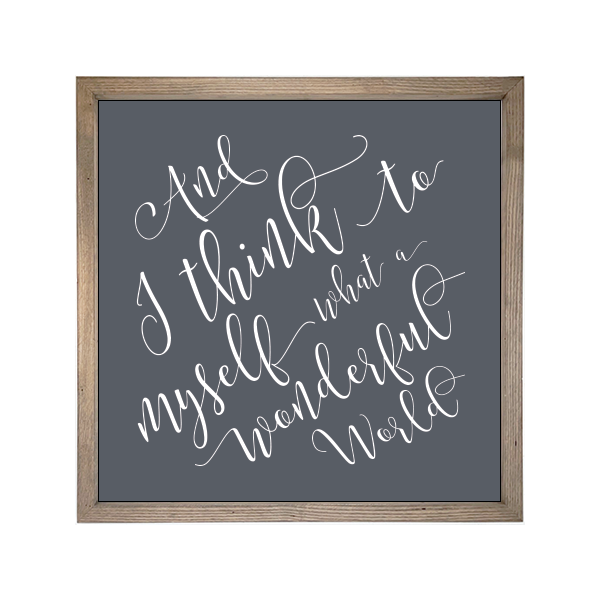 24x24 Thin Oak | Charcoal Canvas