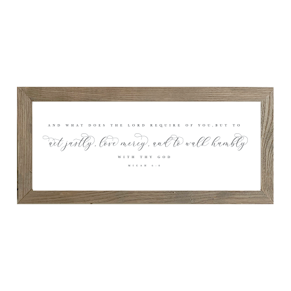 16x7 Thin Oak | White Canvas