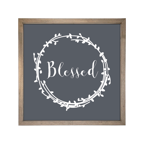 24x24 Thin Oak | Charcoal Canvas