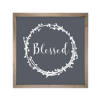 24x24 Thin Oak | Charcoal Canvas