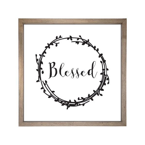 24x24 Thin Oak | White Canvas