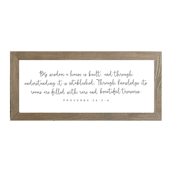 16x7 Thin Oak | White Canvas